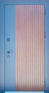 Металлическая дверь «термо» МДФ RAL с реечным оформлением Металлическая дверь «термо» МДФ RAL с реечным оформлением