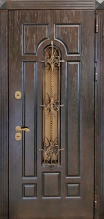 Входная утепленная термодверь с решеткой и стеклопакетом (МДФ) Входная утепленная термодверь с решеткой и стеклопакетом (МДФ)